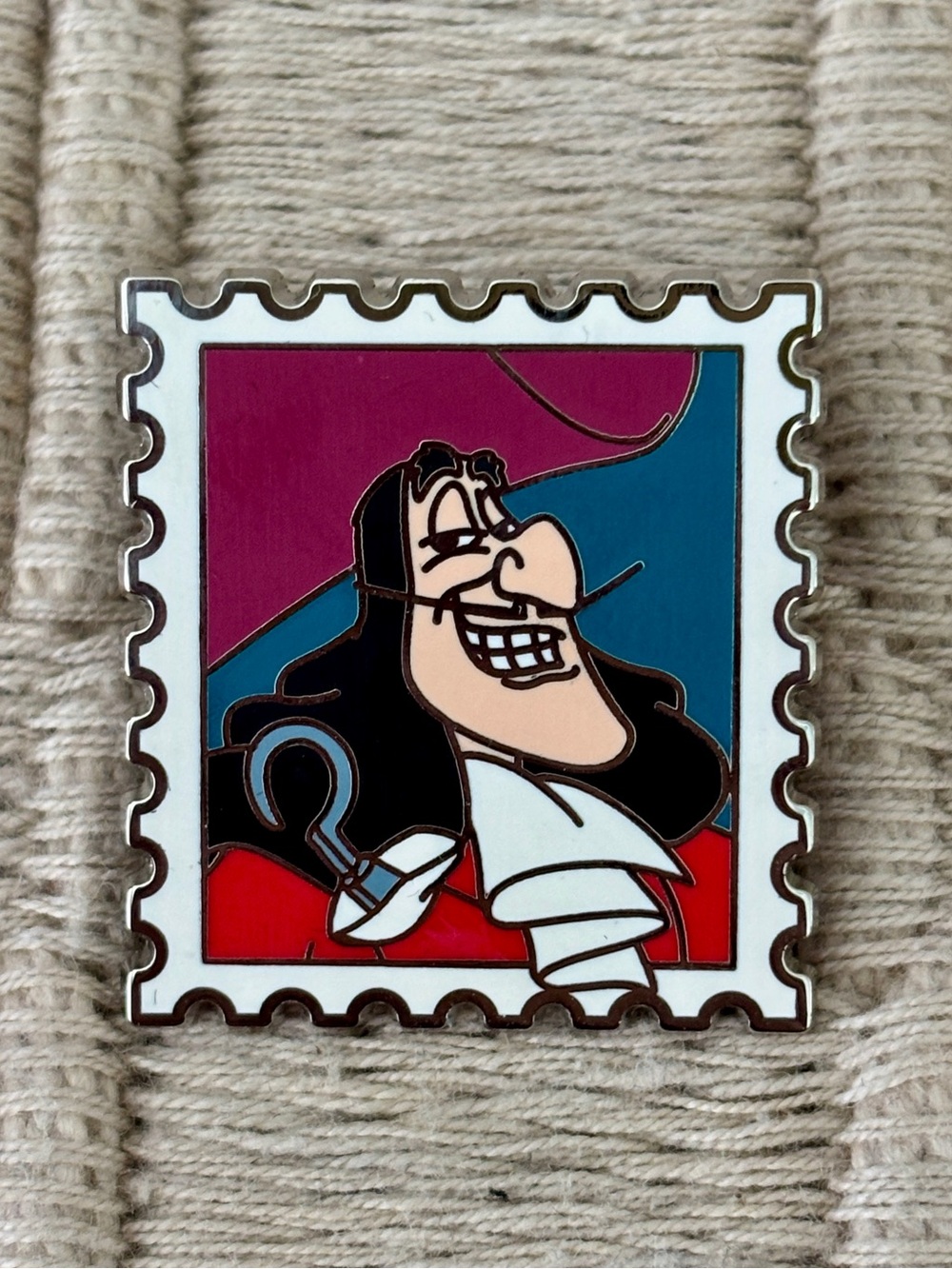 DISNEY 2016 Captain Hook Postage Stamp Magical Mystery Pin